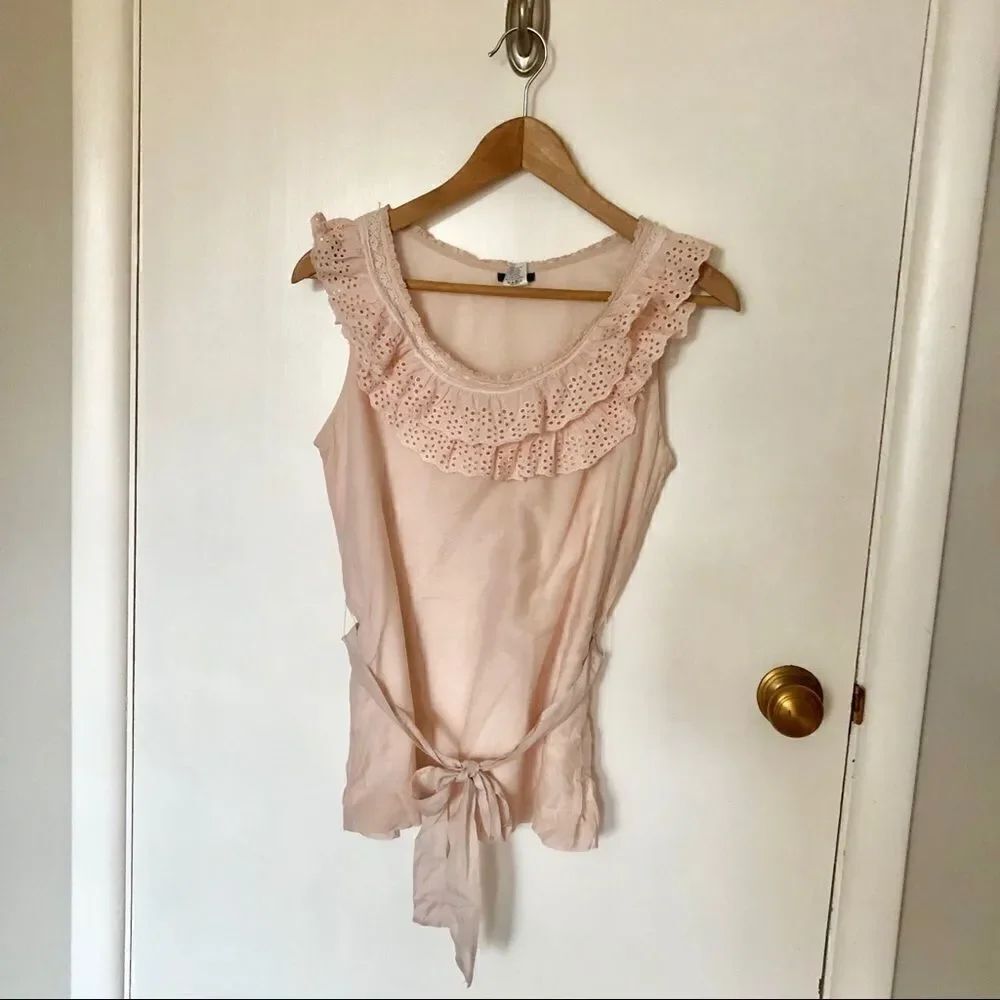 J. Crew blush ruffle tunic - Picture 2 of 9